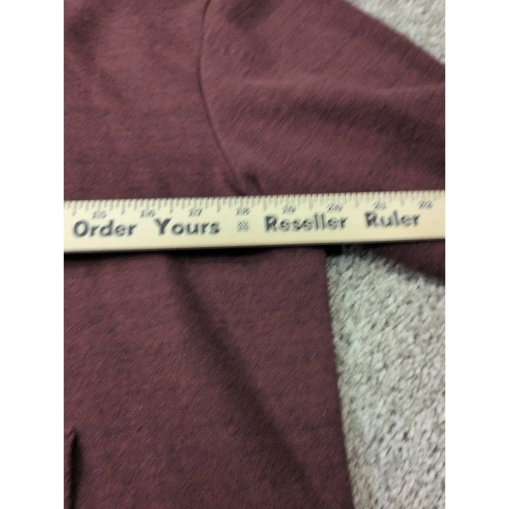 Old Navy Mens M Burgundy Heathered Full Zip Fleece Hoodie Pockets Maroon